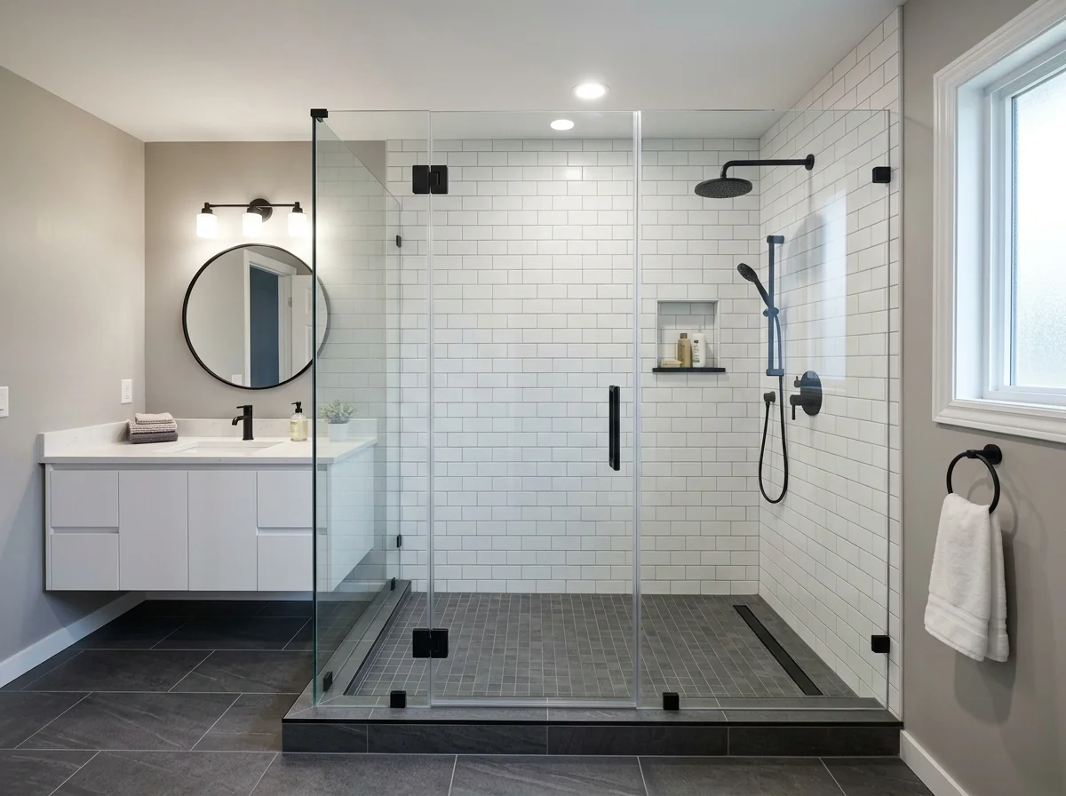 Tub-to-shower conversion in Conroe, TX